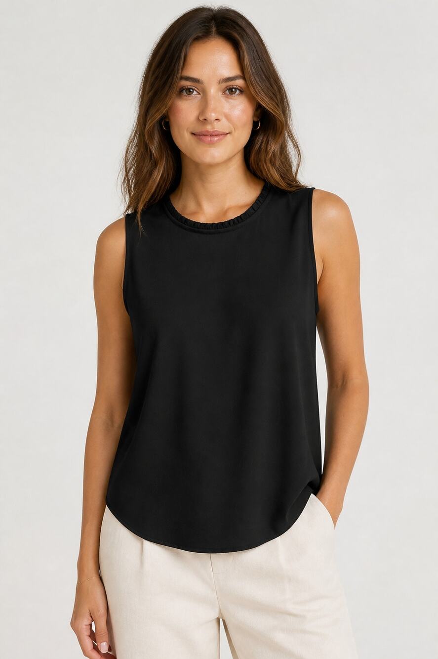 J.Crew 365 Black Sleeveless Blouse L
